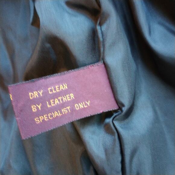 Y2K Bomber Jacket Sz M Black Texture Leather Patchwork Moto Collect VNT 80s - Picture 16 of 16